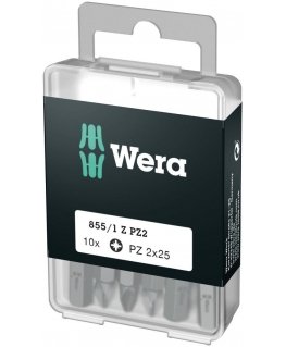 Twist bits WERA Standart, PZ2 x 25 mm, 10 pcs.