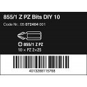 Twist bits WERA Standart, PZ2 x 25 mm, 10 pcs. Twist bits WERA Standart, PZ2 x 25 mm, 10 pcs.