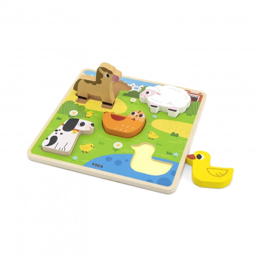Viga wooden puzzle farm 18M+ 44662 – 2