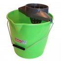 Round bucket 12L with push-button and metal handle Round bucket 12L with push-button and metal handle