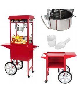 Royal Catering Mobile popcorn machine with trolley on wheels