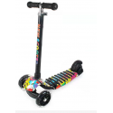 Cosmolino Tricycle balance scooter with luminous wheels, black color