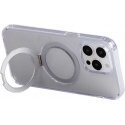 Case Magnetic protective phone case with holder Joyroom JR-BP004 for iPhone 15 (transparent) Case Magnetic protective phone case with holder Joyroom JR-BP004 for iPhone 15 (transparent)