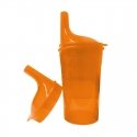 Safety cup to eat and drink orange Safety cup to eat and drink orange
