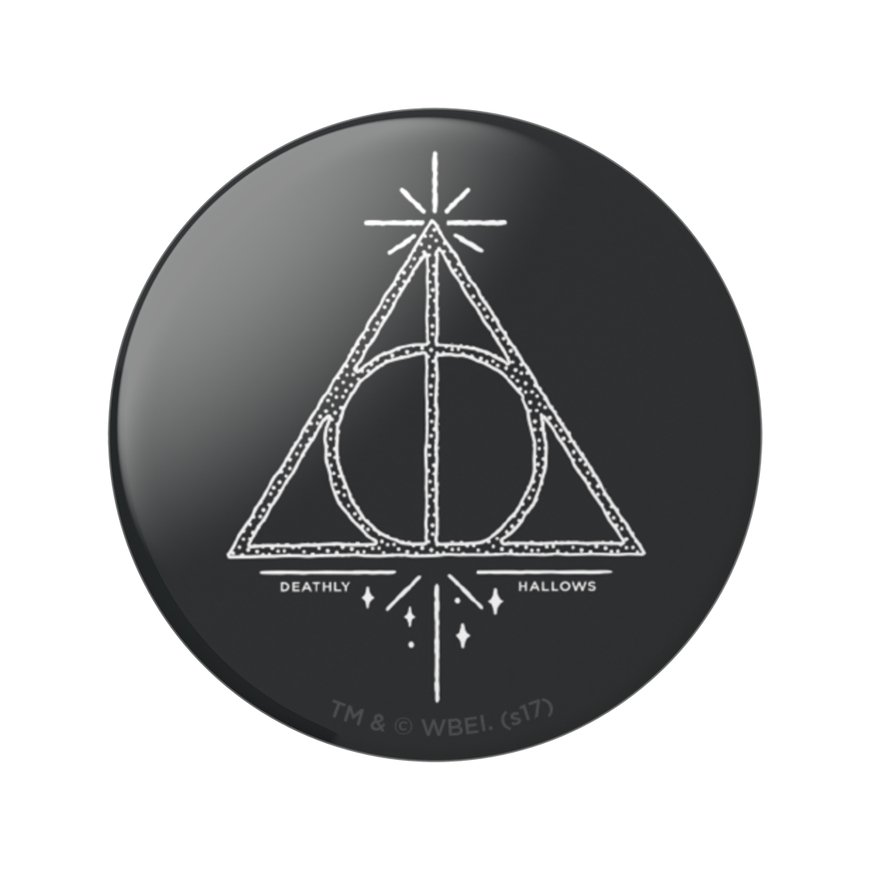 PopSockets Harry Potter - Deathly Hallows Passiiviteline Matkapuhelin/älypuhelin musta, Valkoinen