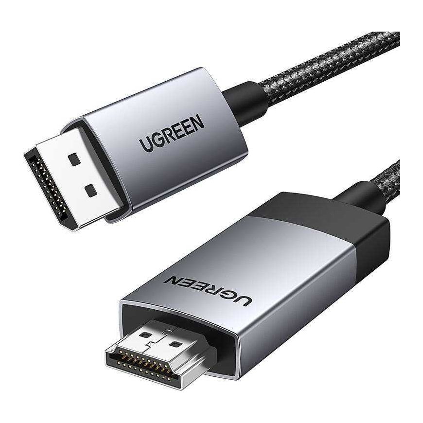 Ugreen DisplayPort and HDMI 4K 60Hz cable 2 m - gray