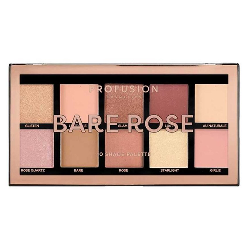 Profusion Bare Rose Eyeshadow Palette - a palette of 10 eye shadows