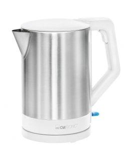 Clatronic WKS 3692 electric kettle 1.5 L 2200 W Stainless steel, White