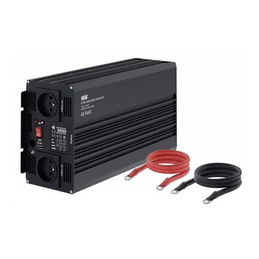 Objektyvas Newell įtampos keitiklis su gryna sinusine banga - 24 V / 230 V, 2000 W – 3