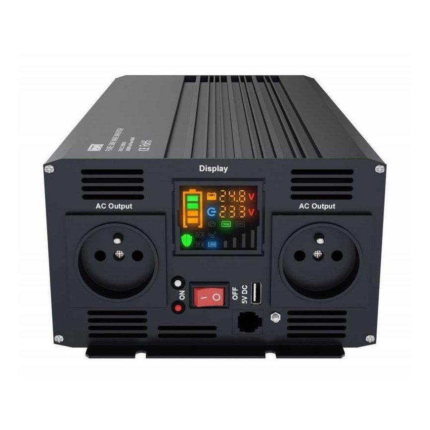 Lens Newell voltage converter with pure sine wave - 24 V / 230 V, 2000 W – 4