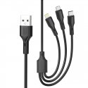 XO cable NB230 3w1 USB - Lightning + USB-C + microUSB 1,0m 2,4A XO cable NB230 3w1 USB - Lightning + USB-C + microUSB 1,0m 2,4A