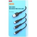 XO cable NB230 3w1 USB - Lightning + USB-C + microUSB 1,0m 2,4A XO cable NB230 3w1 USB - Lightning + USB-C + microUSB 1,0m 2,4A