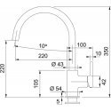 Sink faucet Franke Lina, XL without pull-out shower, brownish yellow Sink faucet Franke Lina, XL without pull-out shower, brownish yellow