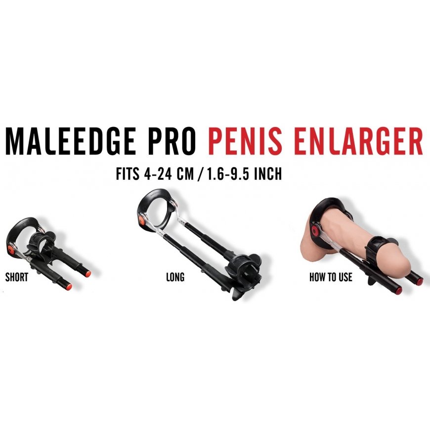 MaleEdge Pro Peniksen pidennin musta, Punainen – 3