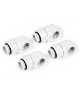 Alphacool Eiszapfen L-Verbinder drehbar G1/4 AG auf G1/4 IG - 4 Stück baltas