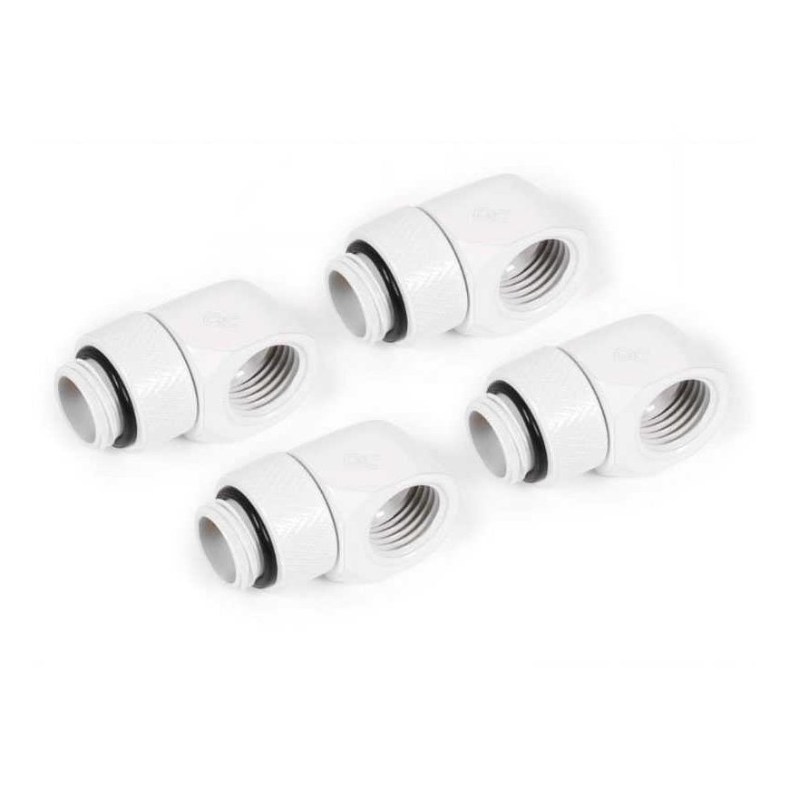 Alphacool Eiszapfen L-Verbinder drehbar G1/4 AG auf G1/4 IG - 4 Stück baltas