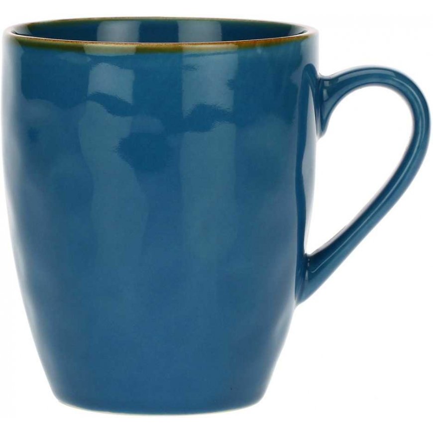 Rose&Tulipani Set of 4 cups with holder Concerto Blu Avio - Granatowy, 430 ml – 2