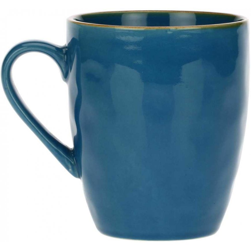 Rose&Tulipani Set of 4 cups with holder Concerto Blu Avio - Granatowy, 430 ml – 3
