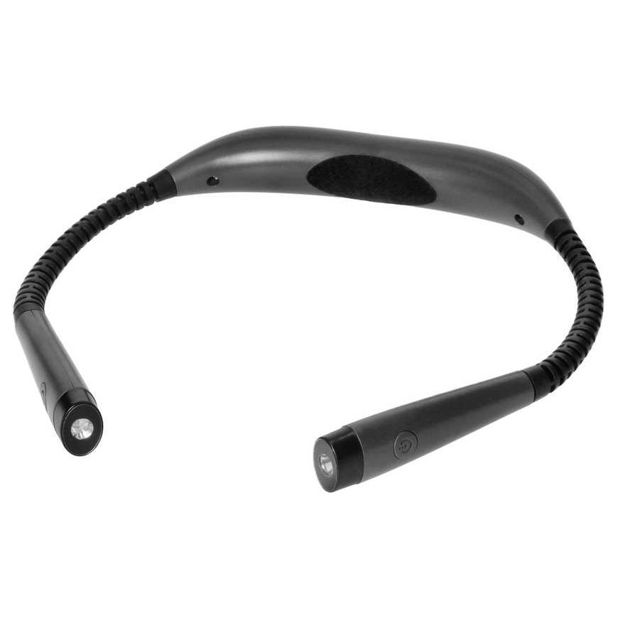 Orno LED neck flashlight with Li-po 1000mAh battery, optional light color, gray – 2