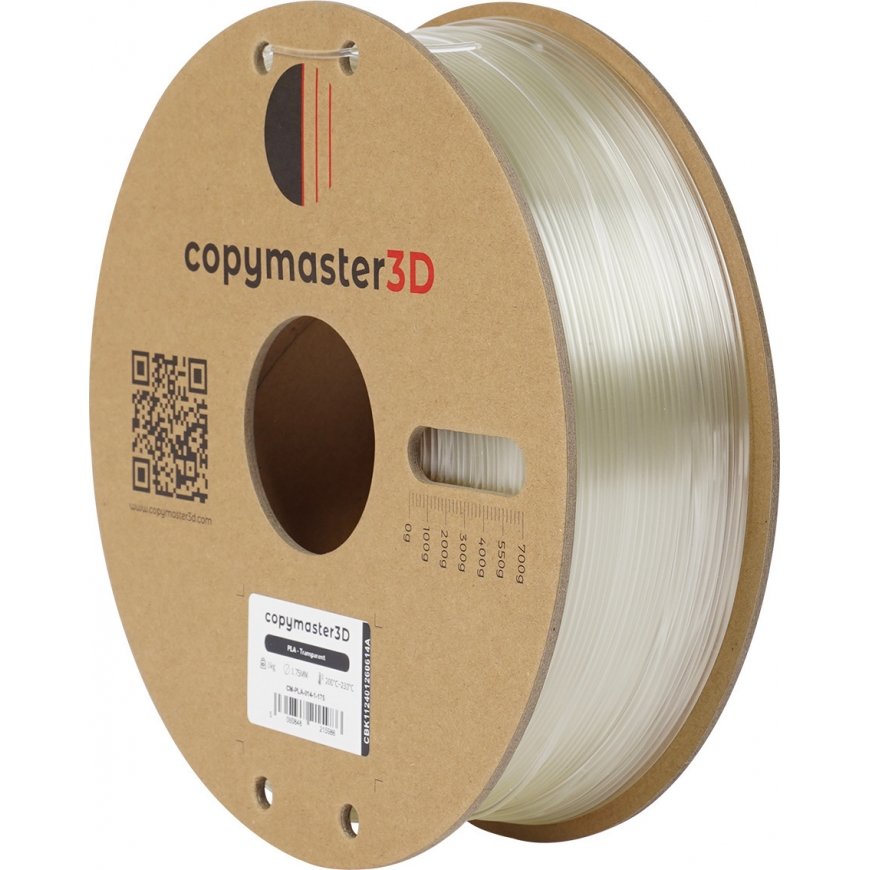 Copymaster3D PLA -filamentti 3D -tulostimeen, 1.75 mm, läpinäkyvä – 3