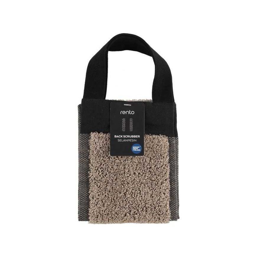 Rento Linen loop back washer 14x70 cm black/linen