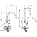 Kitchen faucet Ferro Zorba BZR4S, silver/chrome Kitchen faucet Ferro Zorba BZR4S, silver/chrome