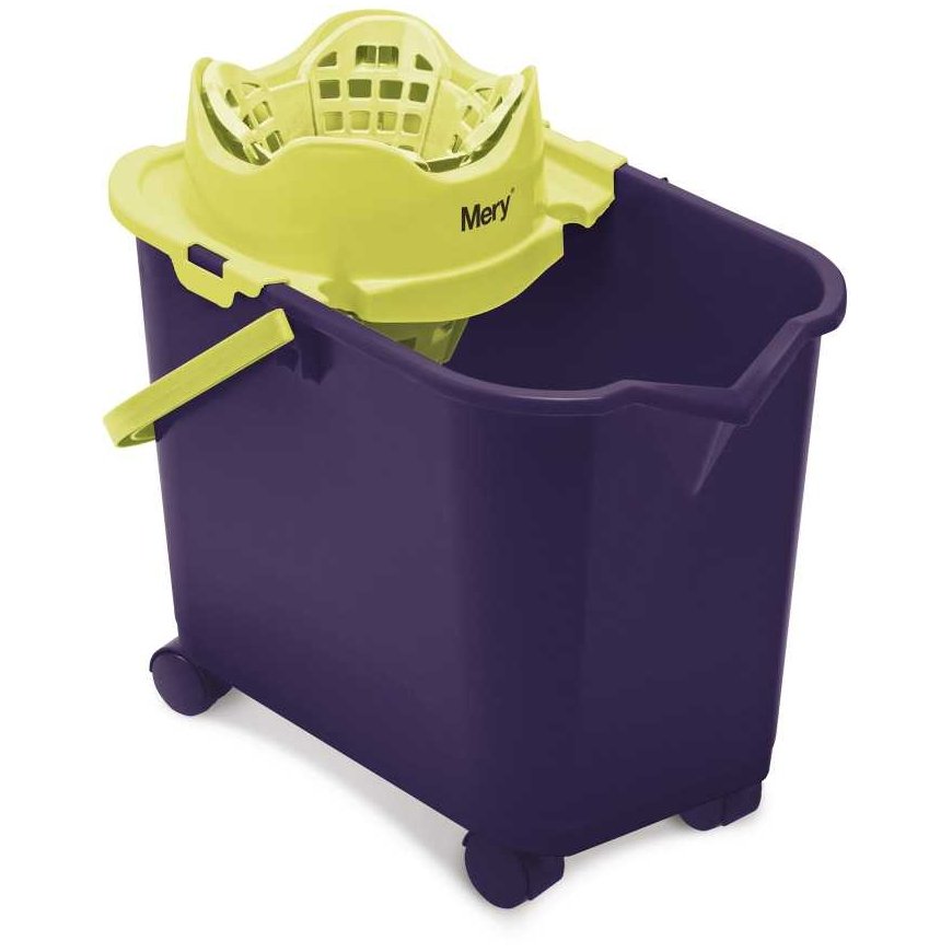 MERY Rectangular bucket on wheels with