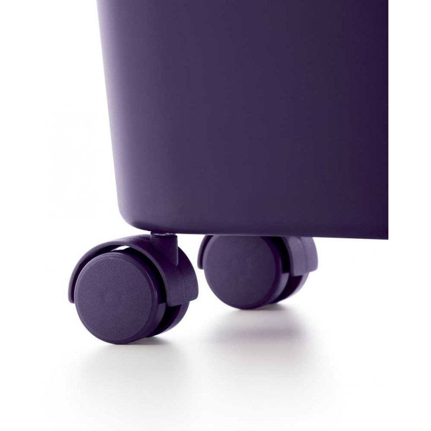 Rectangular bucket on wheels with automatic clamp Mery - 20 ltr, purple – 2