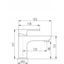 Praustuvo maišytuvas Domoletti Verona DVT526.5CMATZ auk/juod Praustuvo maišytuvas Domoletti Verona DVT526.5CMATZ auk/juod