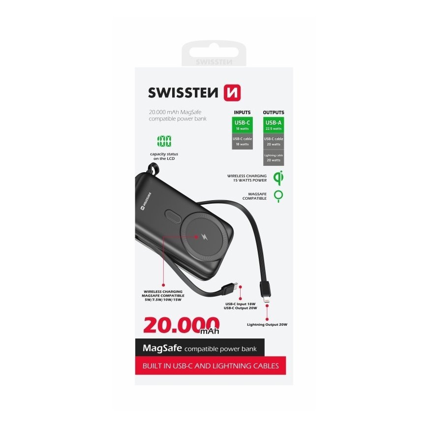 Swissten Power Bank 20000 mAh 20W