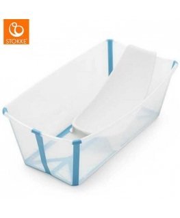 Stokke Flexi Bath - składana wanienka dziecięca su įdėklu | Glacier Mėlyna