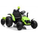 Lean Cars Electric Ride On Tractor HZB-200 with Trailer Green Lean Cars Electric Ride On Tractor HZB-200 with Trailer Green