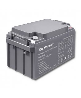Qoltec 53037 AGM battery | 12V | 65Ah | max 780A