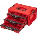 Q-Brick QBRICK PRO įrankių dėžė su 3 stalčiais 2.0 EXPERT Raudonas