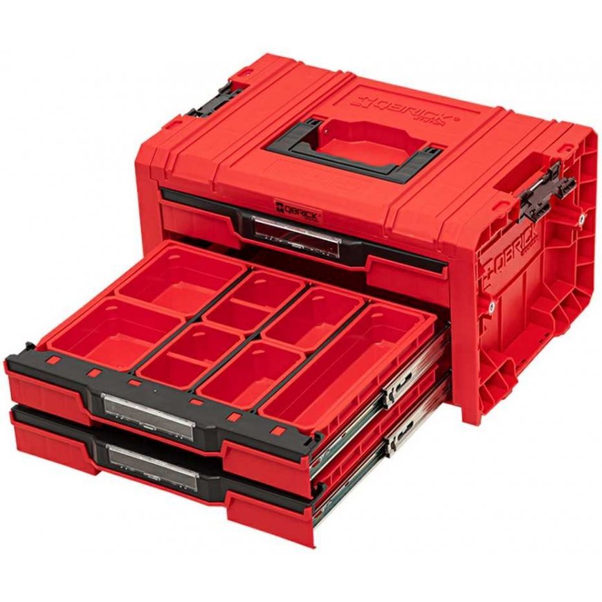 Q-Brick QBRICK PRO tool box with 3 drawers 2.0 EXPERT Red – 4