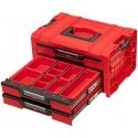 Q-Brick QBRICK PRO įrankių dėžė su 3 stalčiais 2.0 EXPERT Raudonas