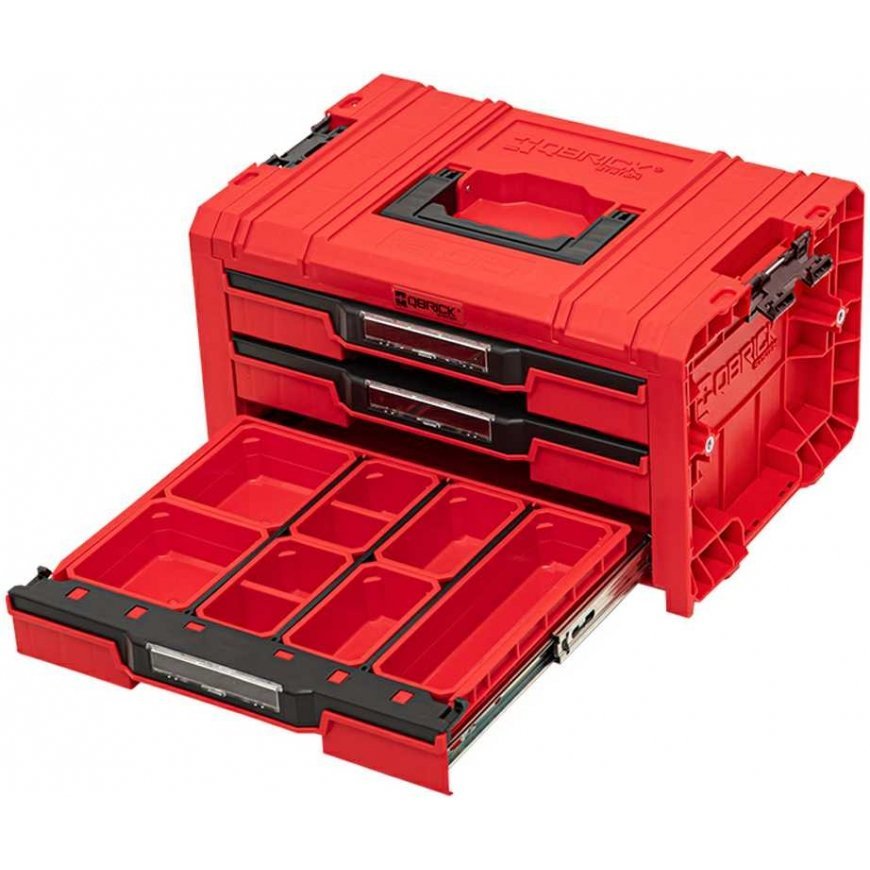 Q-Brick QBRICK PRO tool box with 3 drawers 2.0 EXPERT Red – 5