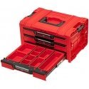 Q-Brick QBRICK PRO įrankių dėžė su 3 stalčiais 2.0 EXPERT Raudonas