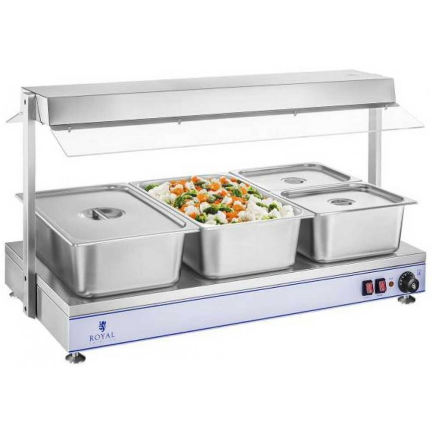 Royal Catering Electric hob heating pad compact 4 halogen lamps 2000W 230V – 2
