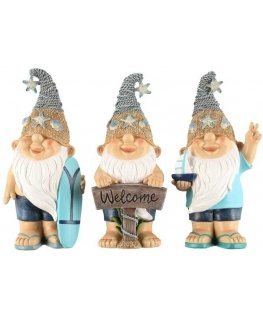 4Living Garden gnome Beach life 29 cm