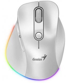 Bevielė pelė, Genius Ergo 9000S Pro, balta, optinė, 2400DPI