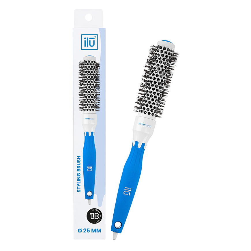 Hair styling brush Ilū Ø 25 mm Ceramic Blue – 2