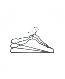 Clothes Racks 3pcs steel|vinyl Non Slip Sliver 42cm silver