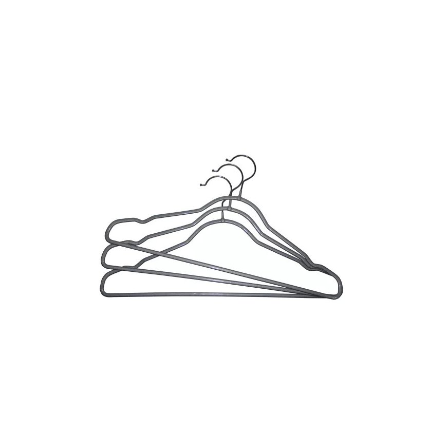 Clothes Racks 3pcs steel|vinyl Non Slip Sliver 42cm silver