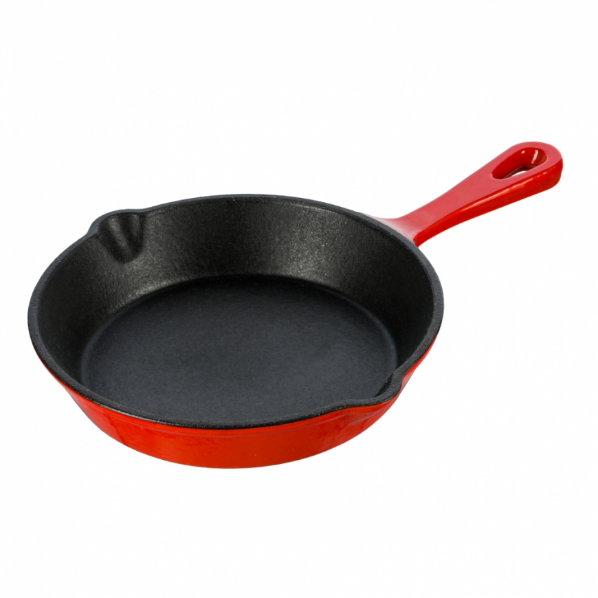 Grand Feu enameled cast iron pan, 25 cm, red – 2