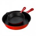 Grand Feu enameled cast iron pan, 25 cm, red Grand Feu enameled cast iron pan, 25 cm, red