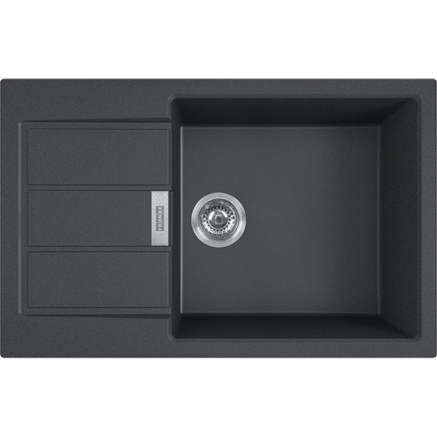 Franke tectonite sink Sirius S2D 611-78 XL, with plug valve, Carbon color – 2