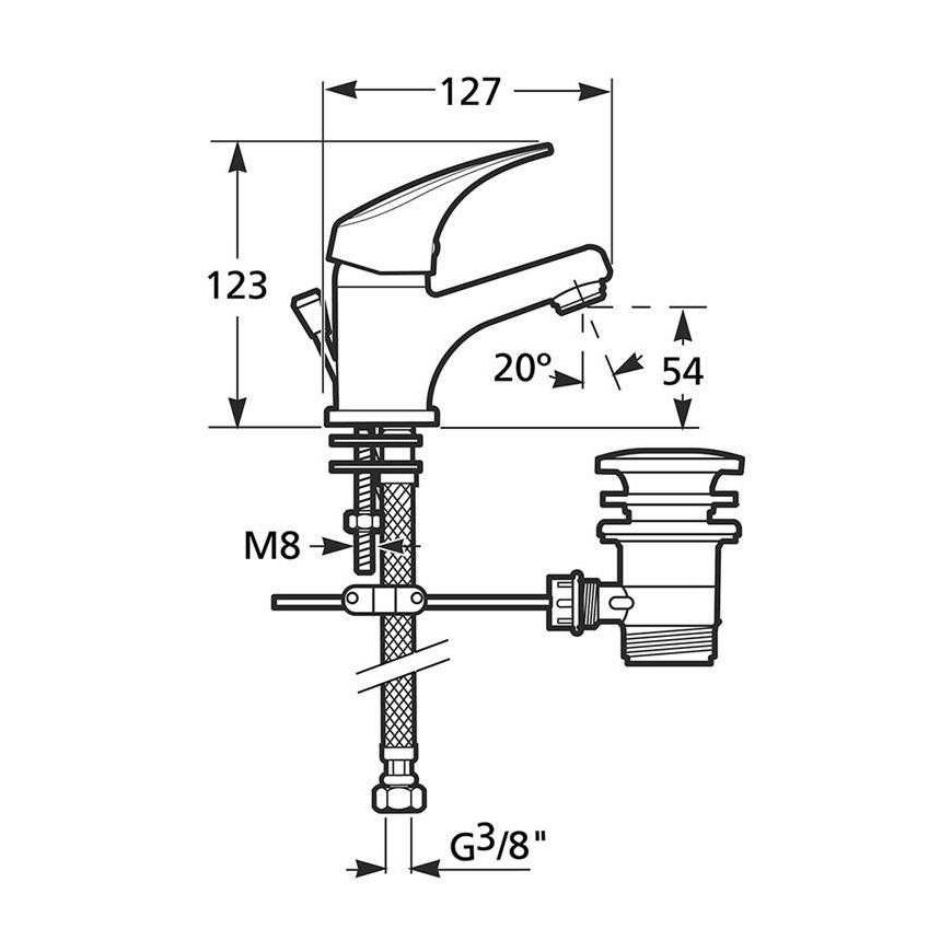 Praustuvo maišytuvas Jika Talas H3111N10041111 – 2