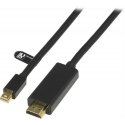 Deltaco DP-HDMI204 видео кабель адаптер 2 m Mini DisplayPort HDMI Тип A (Стандарт) Черный