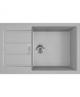 Tektonite sink Franke, Sirius S2D 611-78 XL with plug valve, Urban Gray
